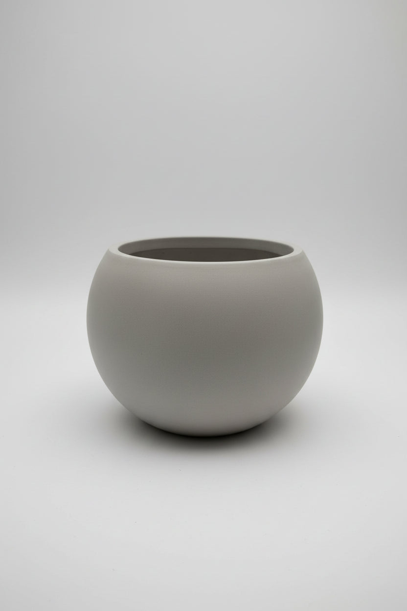 Orb Planter Medium 14.5 x 10.75 Smooth Cement
