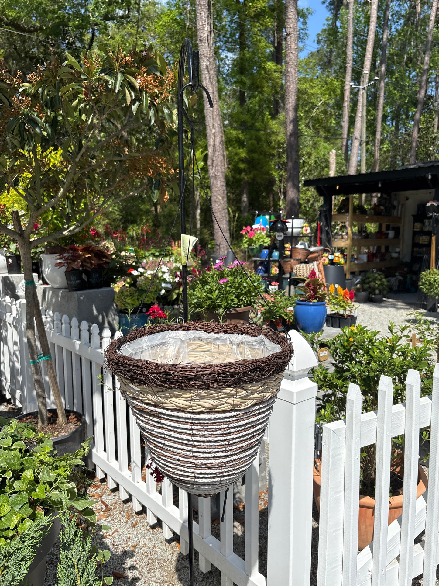 Rattan Hanging Cone Basket