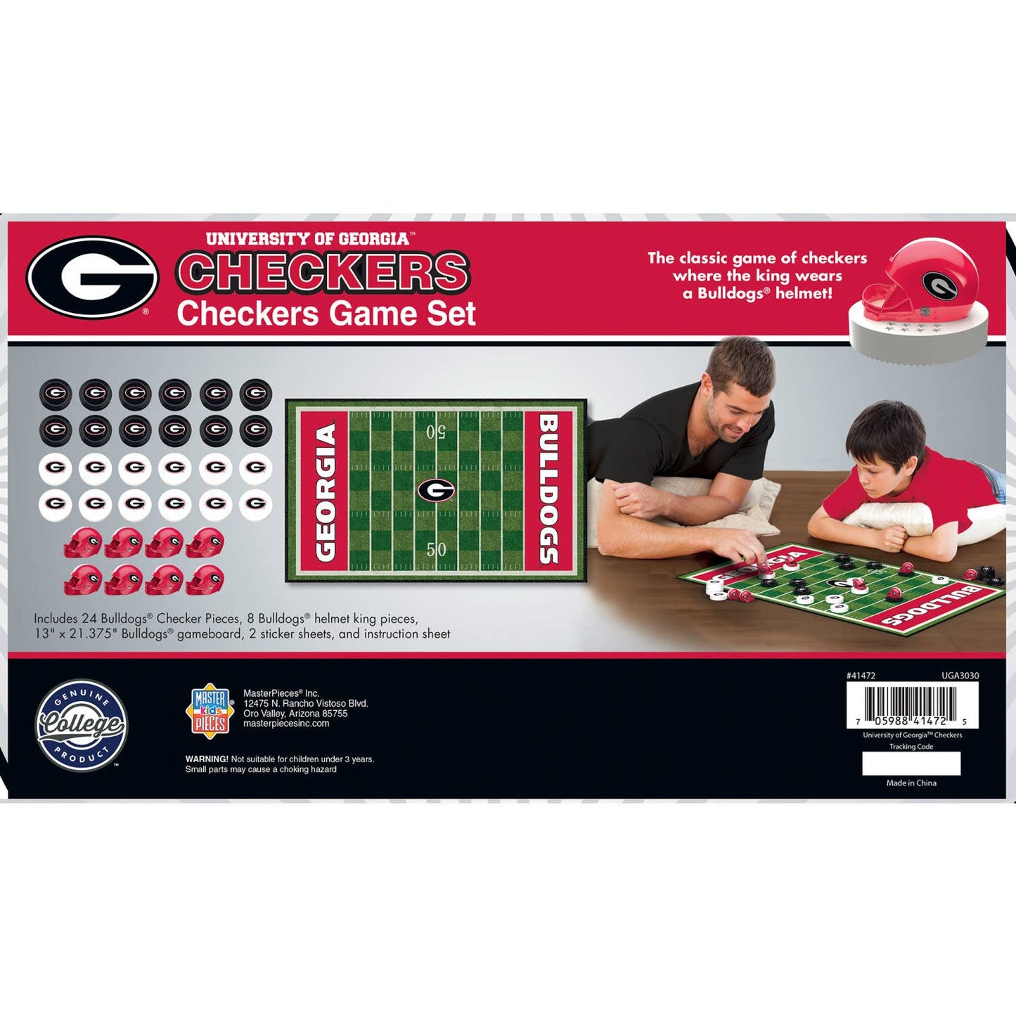 Georgia Bulldogs Checker Board Game