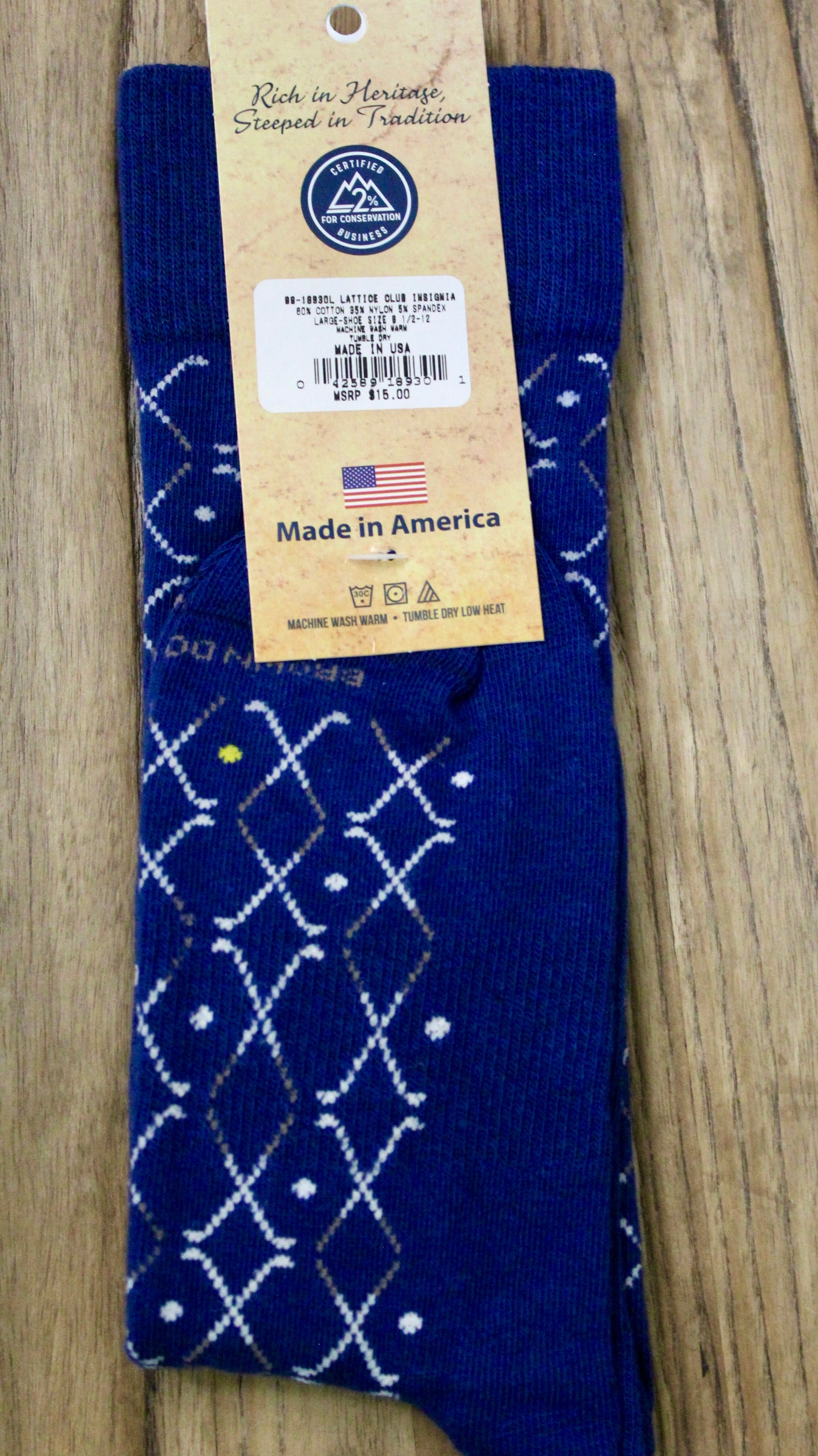 LATTICE CLUB – Insignia Blue Socks