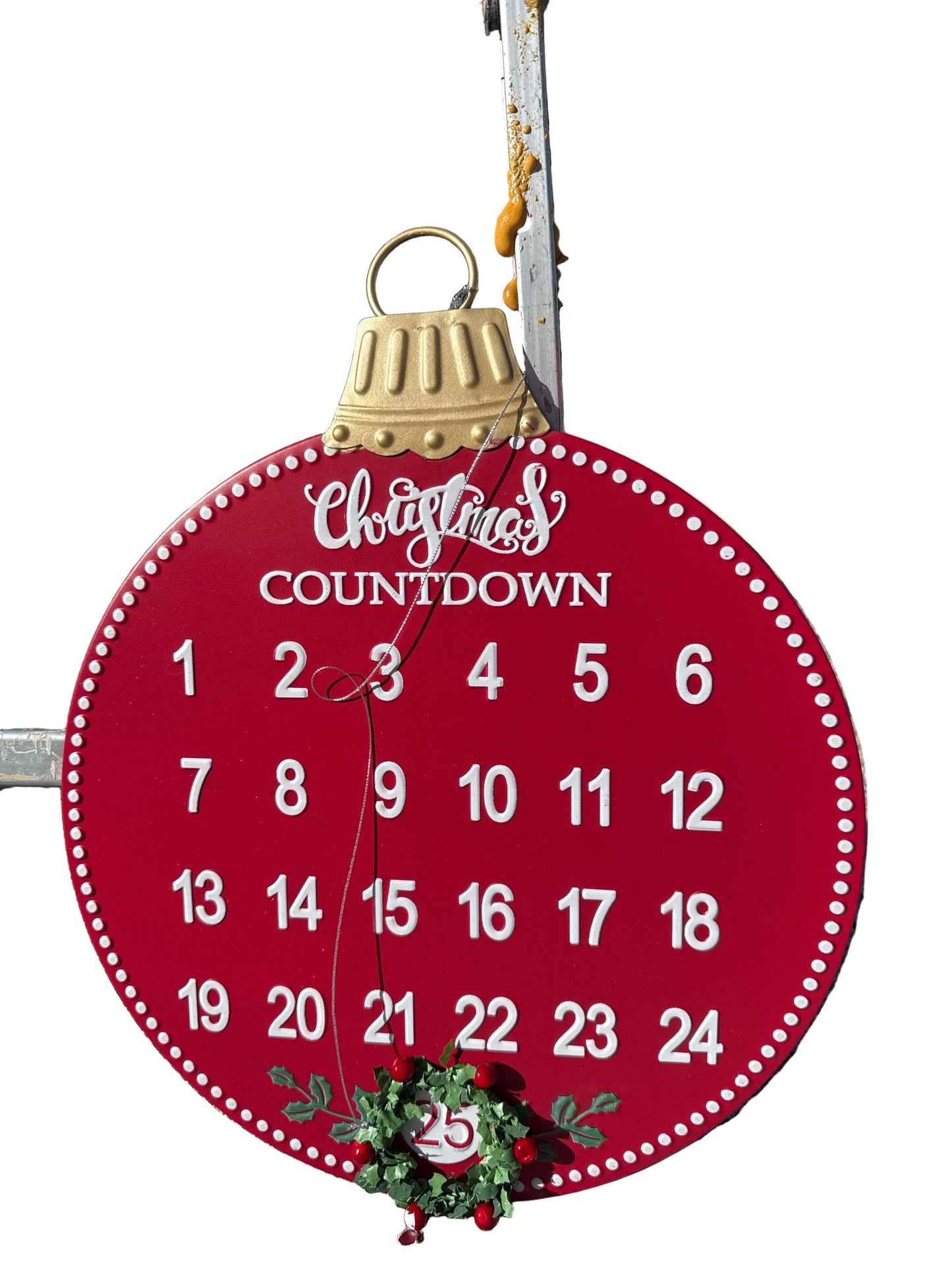Metal Christmas Calendar Decor
