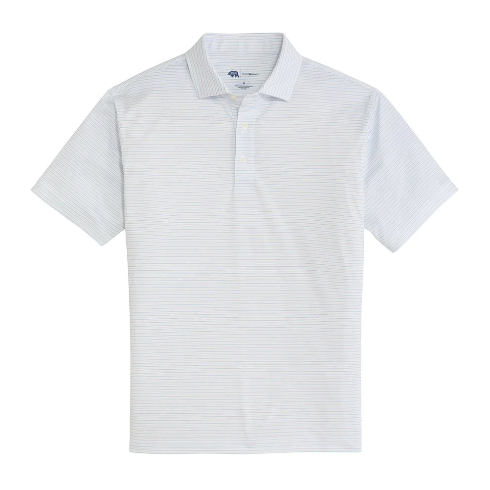 Tour Stripe Performance Pique Polo - Heron