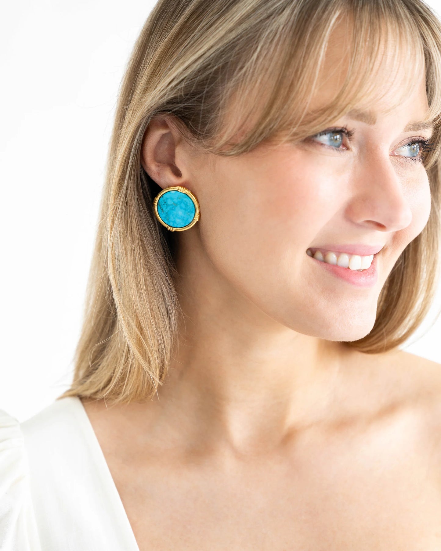 Susan Shaw Ida Stud Earrings (Turquoise)