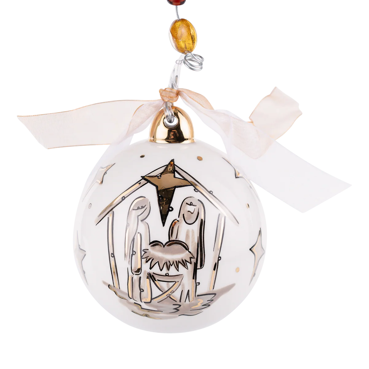 Gold Star Oh Holy Night Ornament