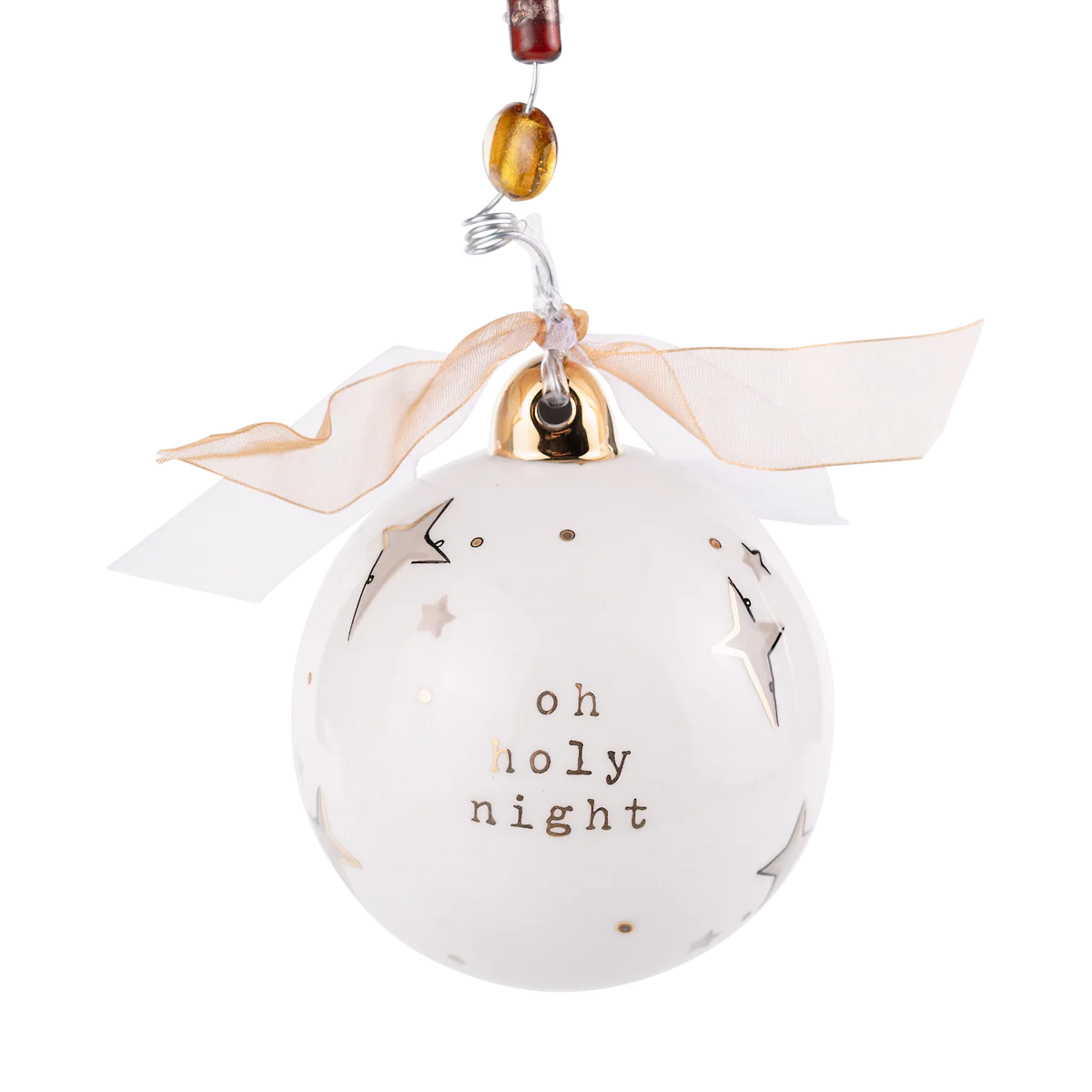 Gold Star Oh Holy Night Ornament
