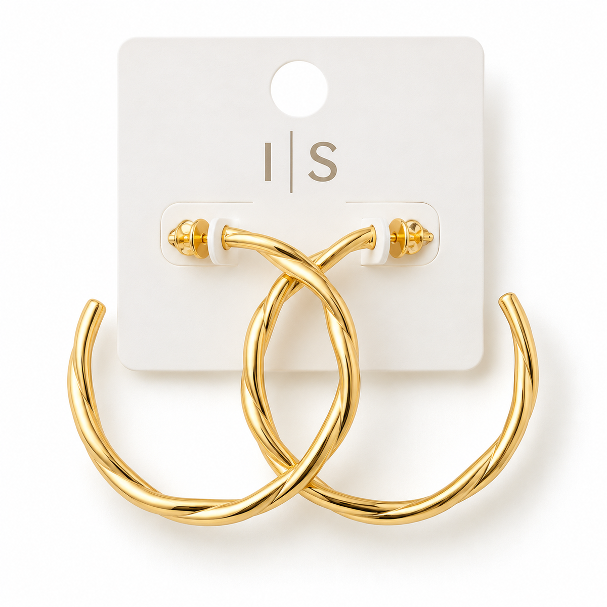 Golden Hour Textured Hoop Earrings ✨