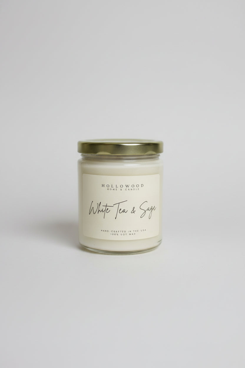 White Tea & Sage 8 Ounce Candle