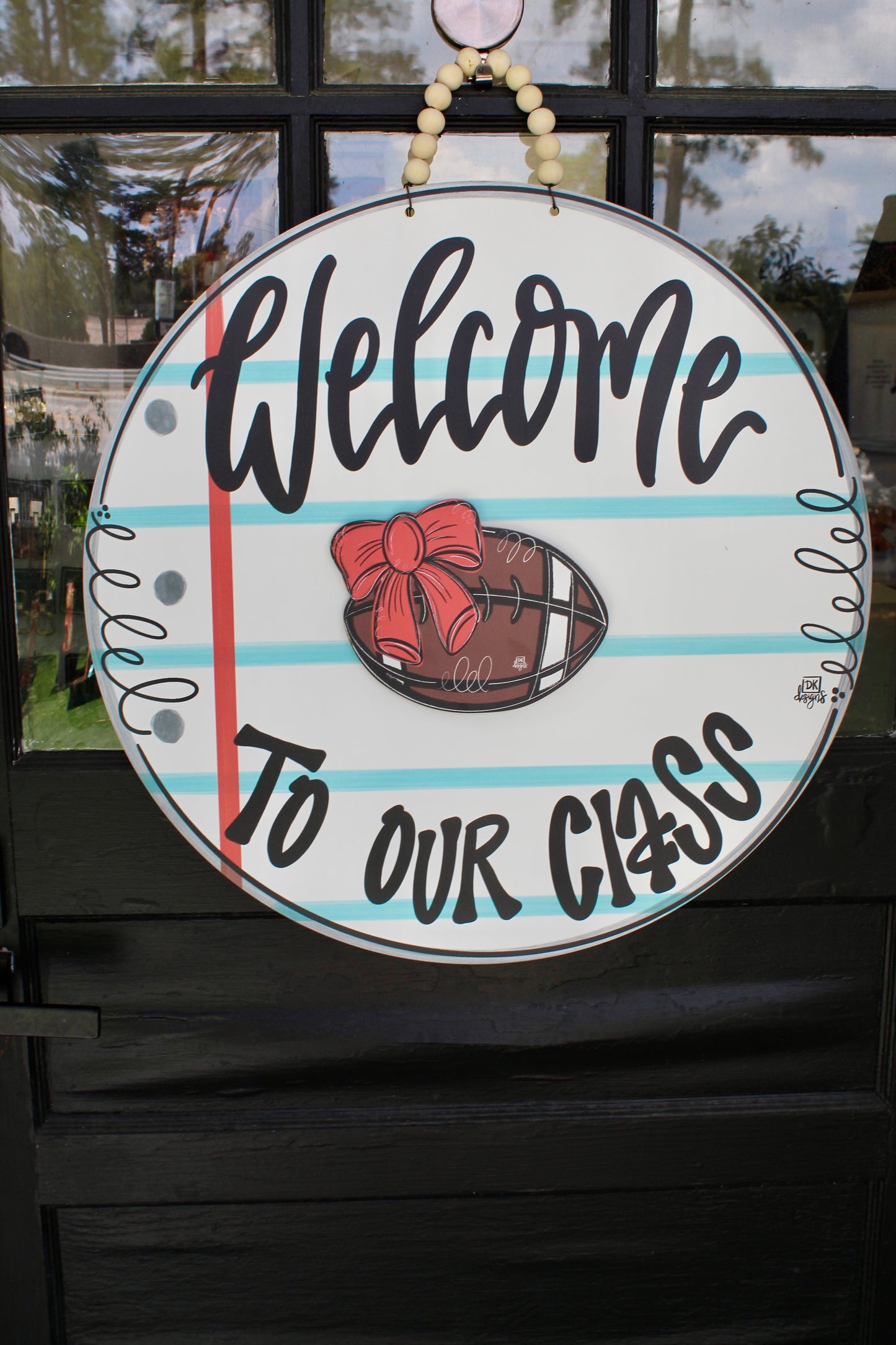 Football Bow Red & Black