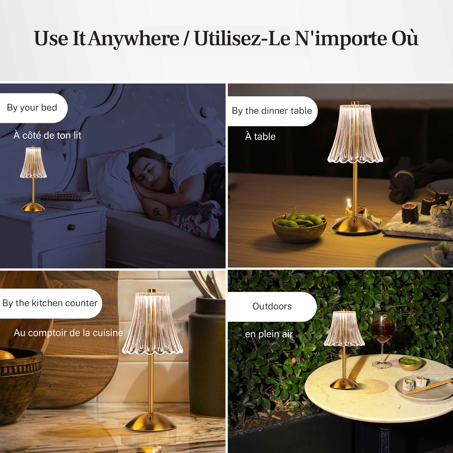 Alma Table Lamp Small Cordless Touch LED Rechargeable