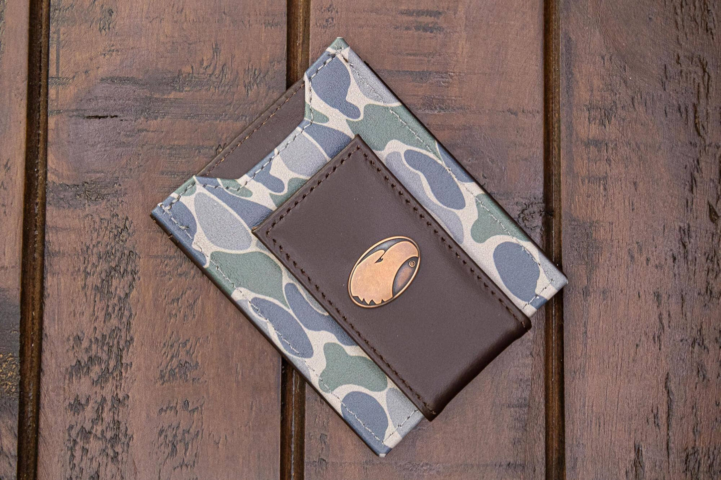 Georgia Southern Eagles Magnetic Old School Camo Wallet.