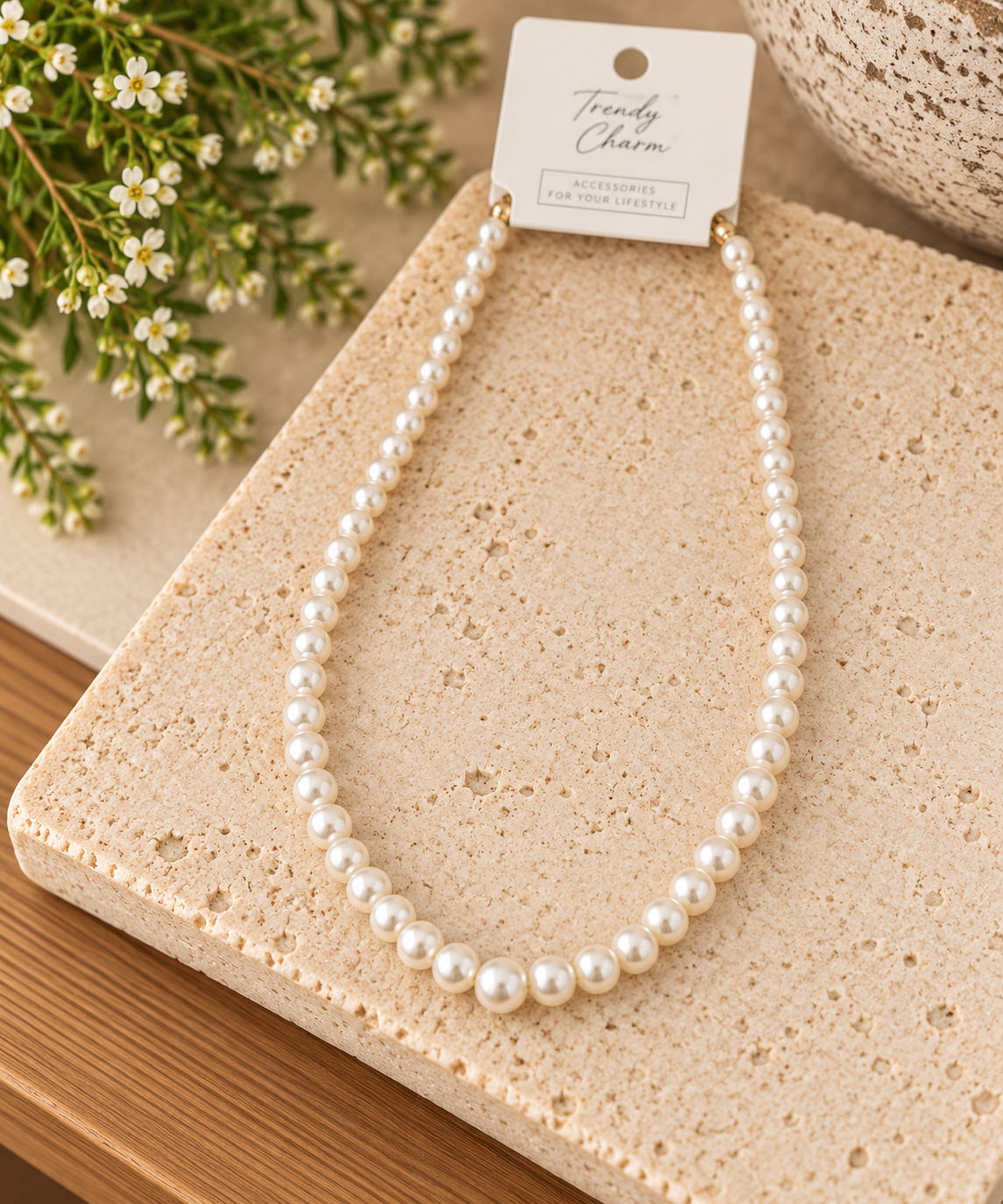 Sunday Best Dainty Pearl Necklace