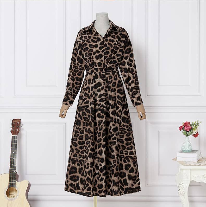 Elegant & intelligent vintage plain trapeze dress