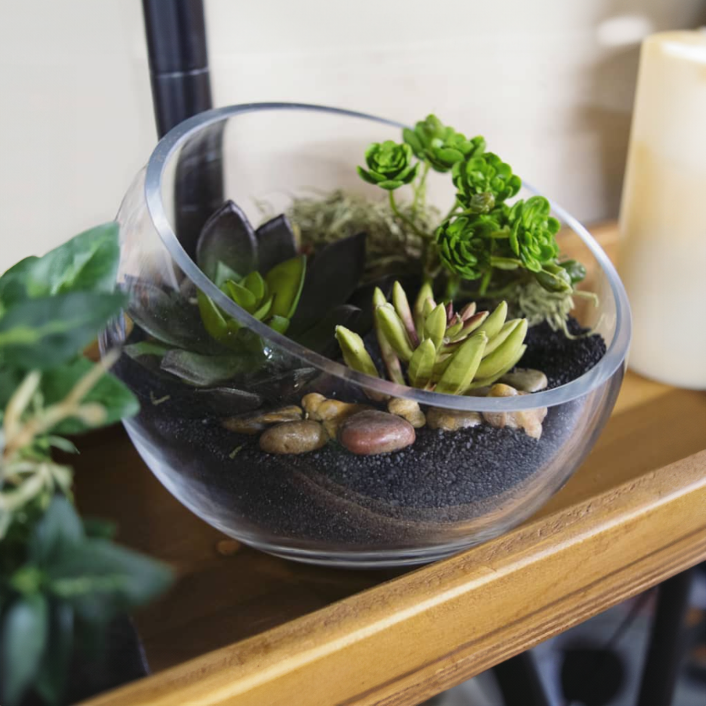 5"H Open Slope Cut Bowl Vase