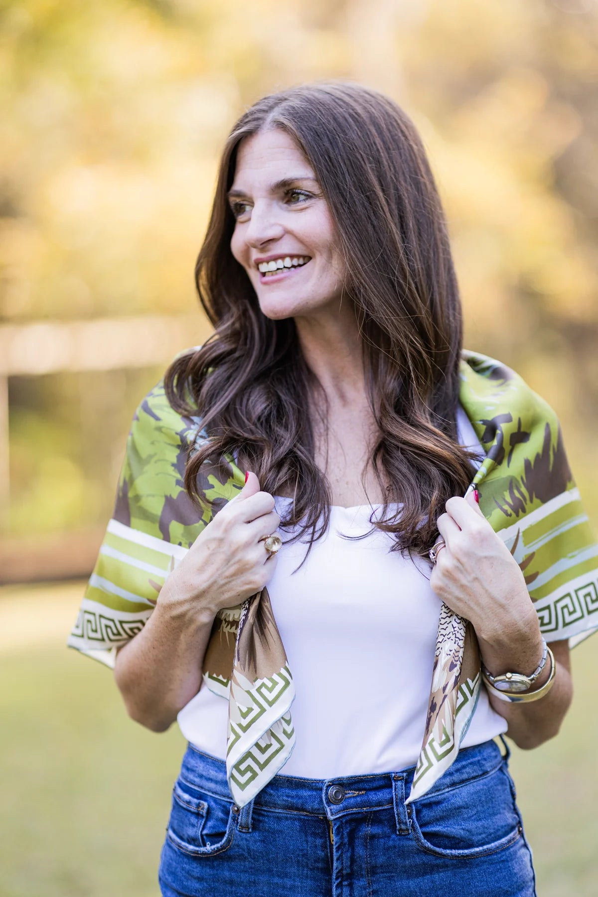 Austin Williams Blue Quail Pair 25x25 Scarf