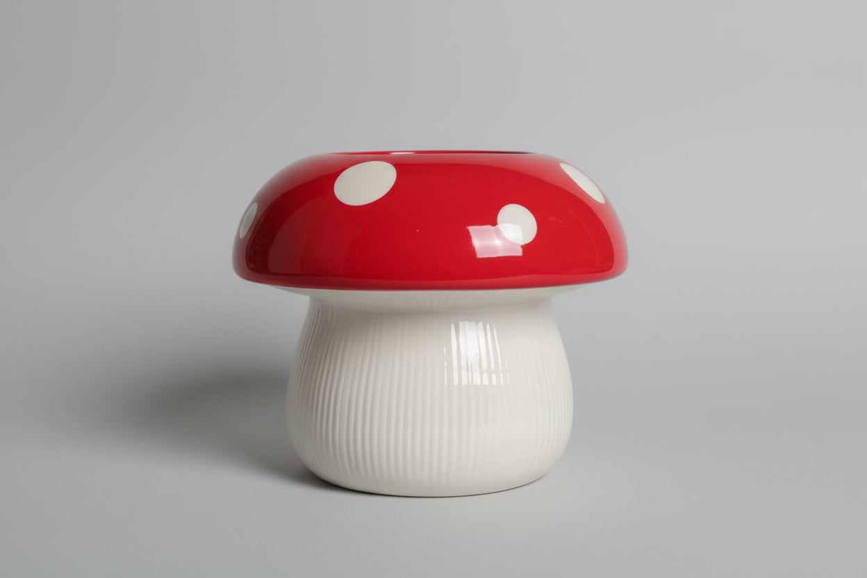 Poly Red Mushroom Planter