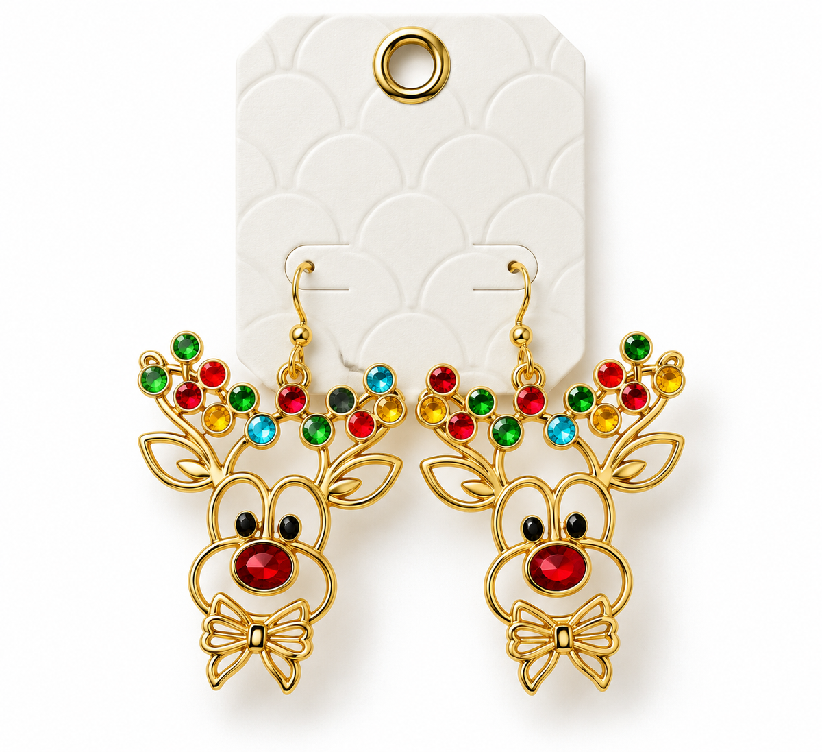 Holly Jolly Reindeer Lights Earrings 🦌🎄