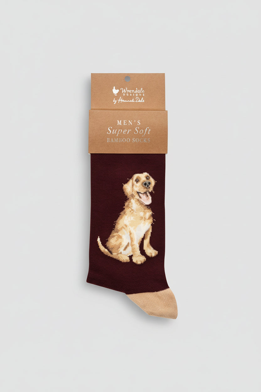 Wrendale Designs Golden Labrador Men's Socks - Good as Gold