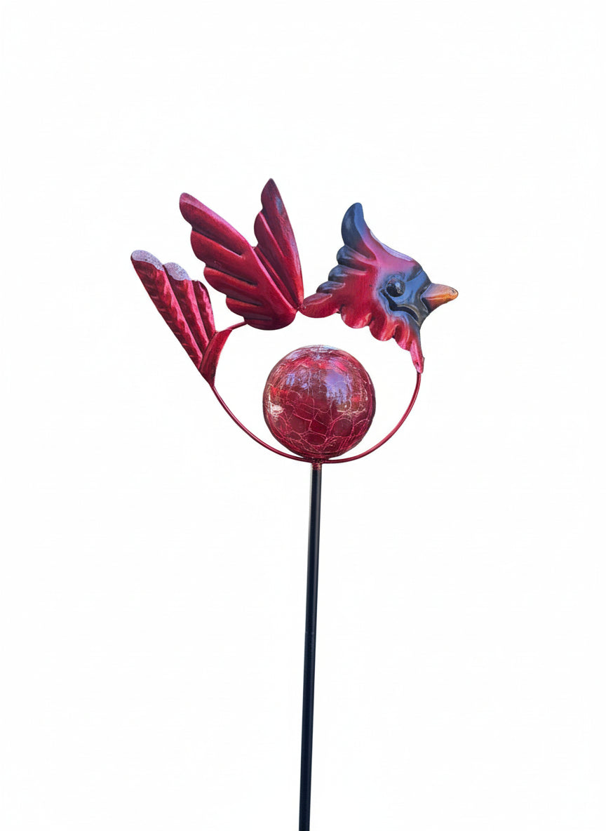 Christmas Cardinal on Pole