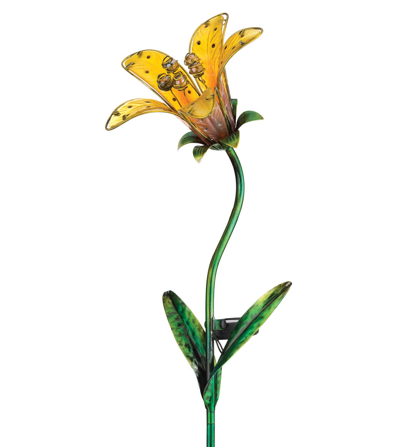 Solar Tiger Lily Garden Stake