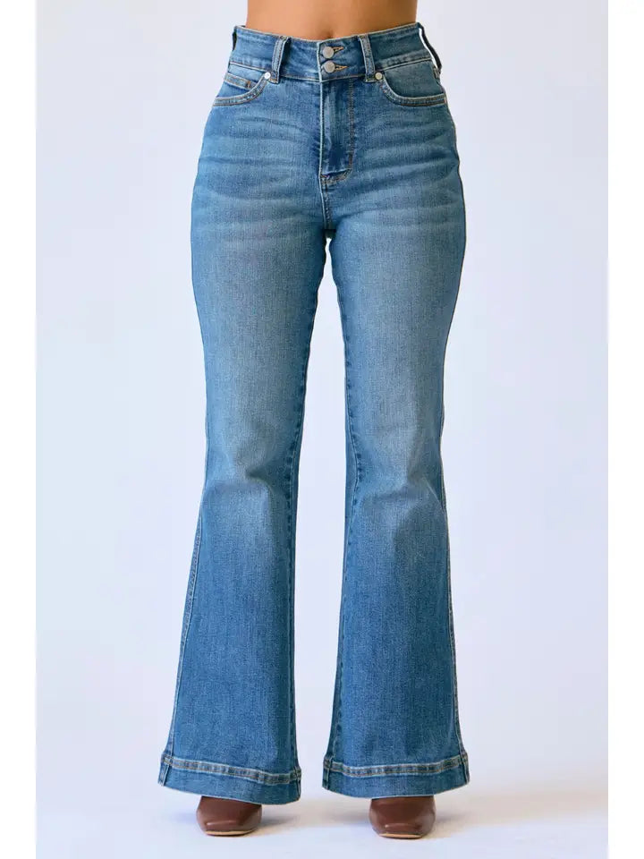Judy Blue Flare Tummy Control Double Button WB