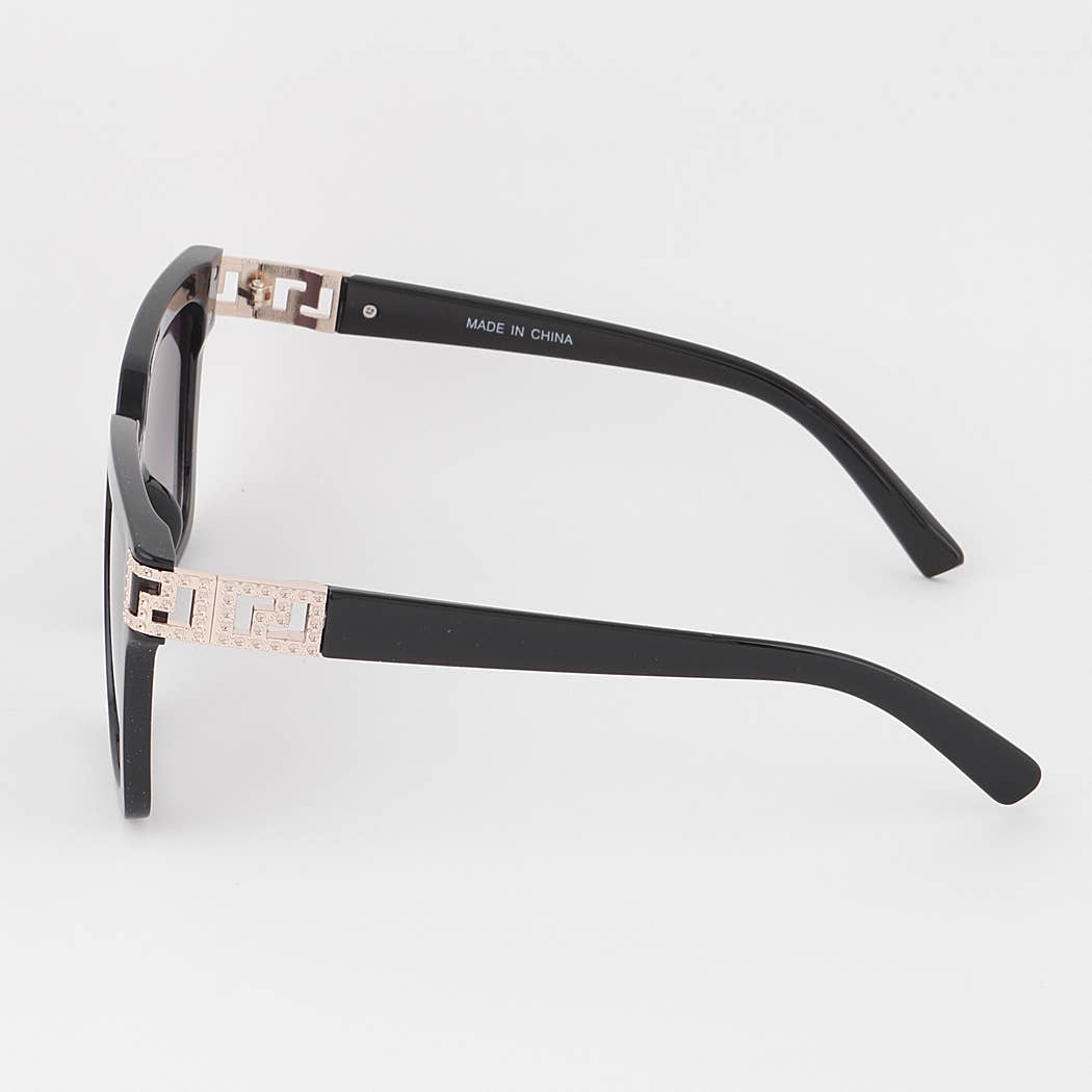 Greek Key Square Sunglasses