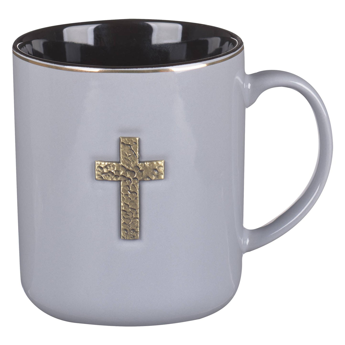 1 Peter 2:24 Gray Golden Cross Mug
