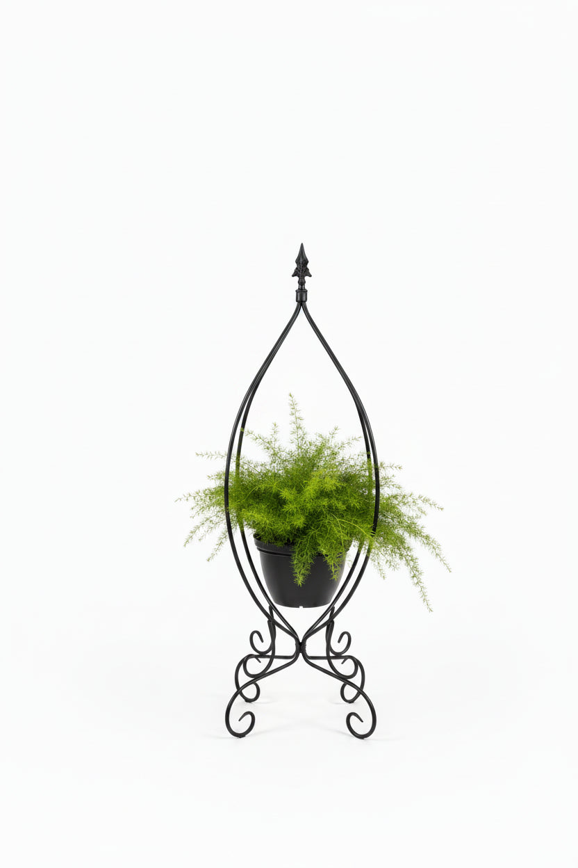 Black Metal Cinderella Basket Hanger (48")