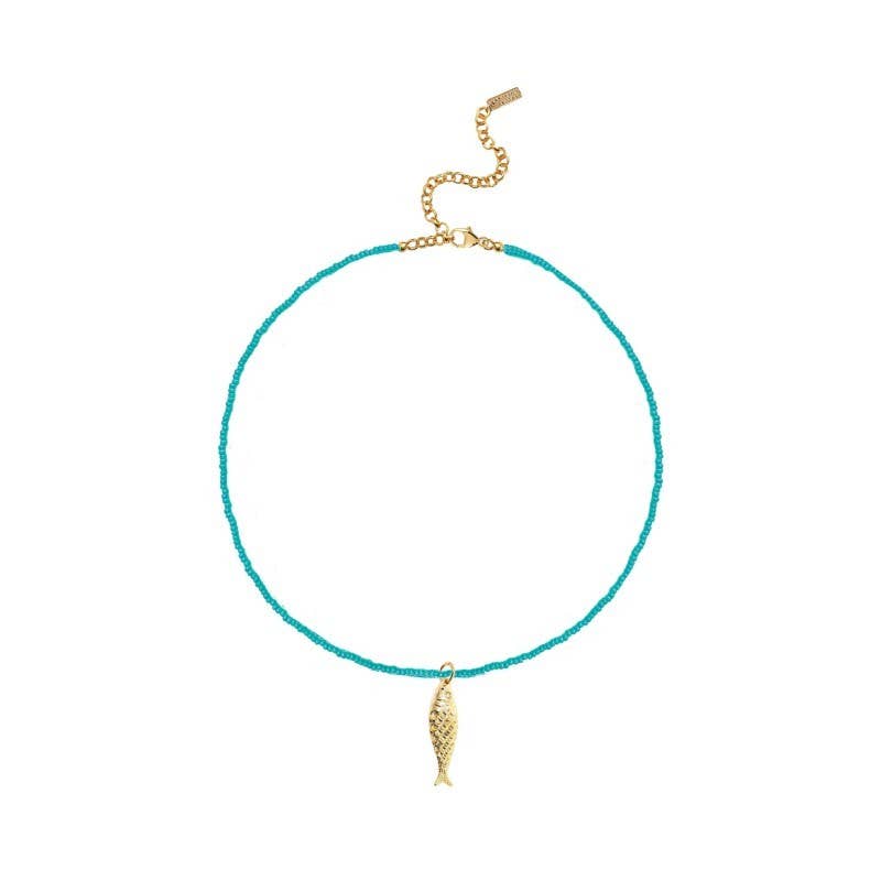 18K STAINLESS STEEL TARNISH FREE FISH NECKLACE
