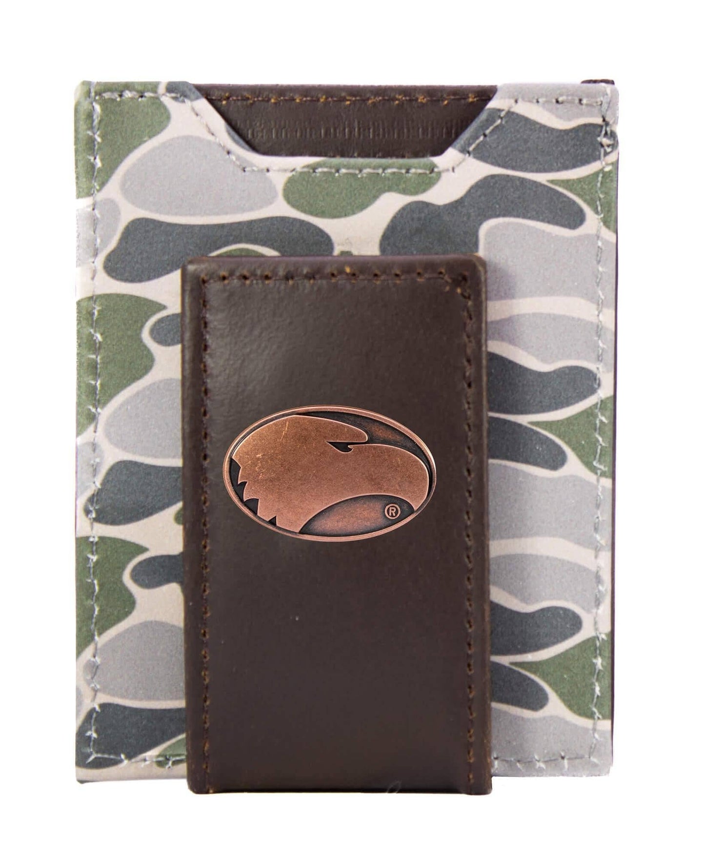 Georgia Southern Eagles Magnetic Old School Camo Wallet.