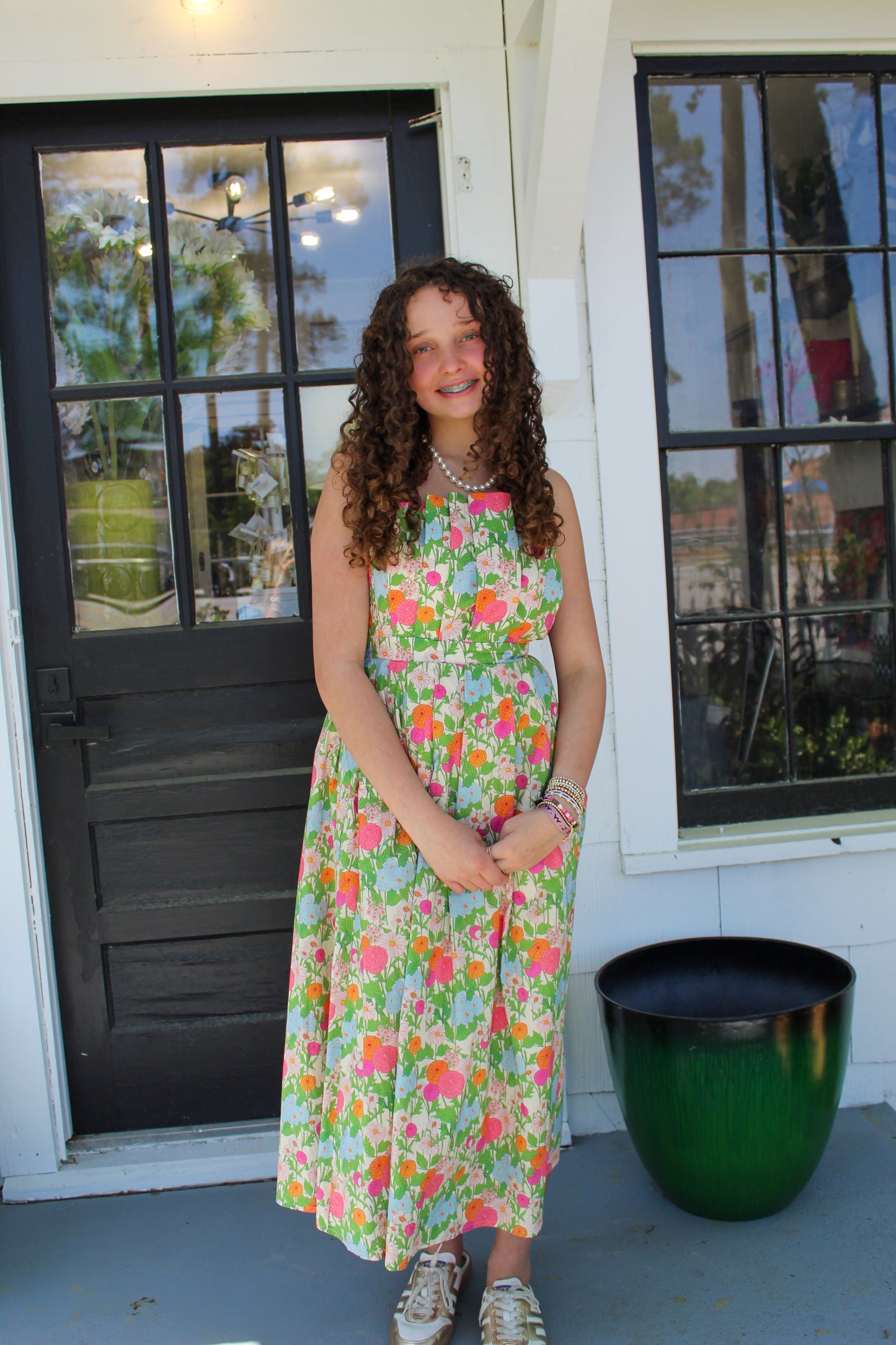 Marigold Strapless Midi Dress