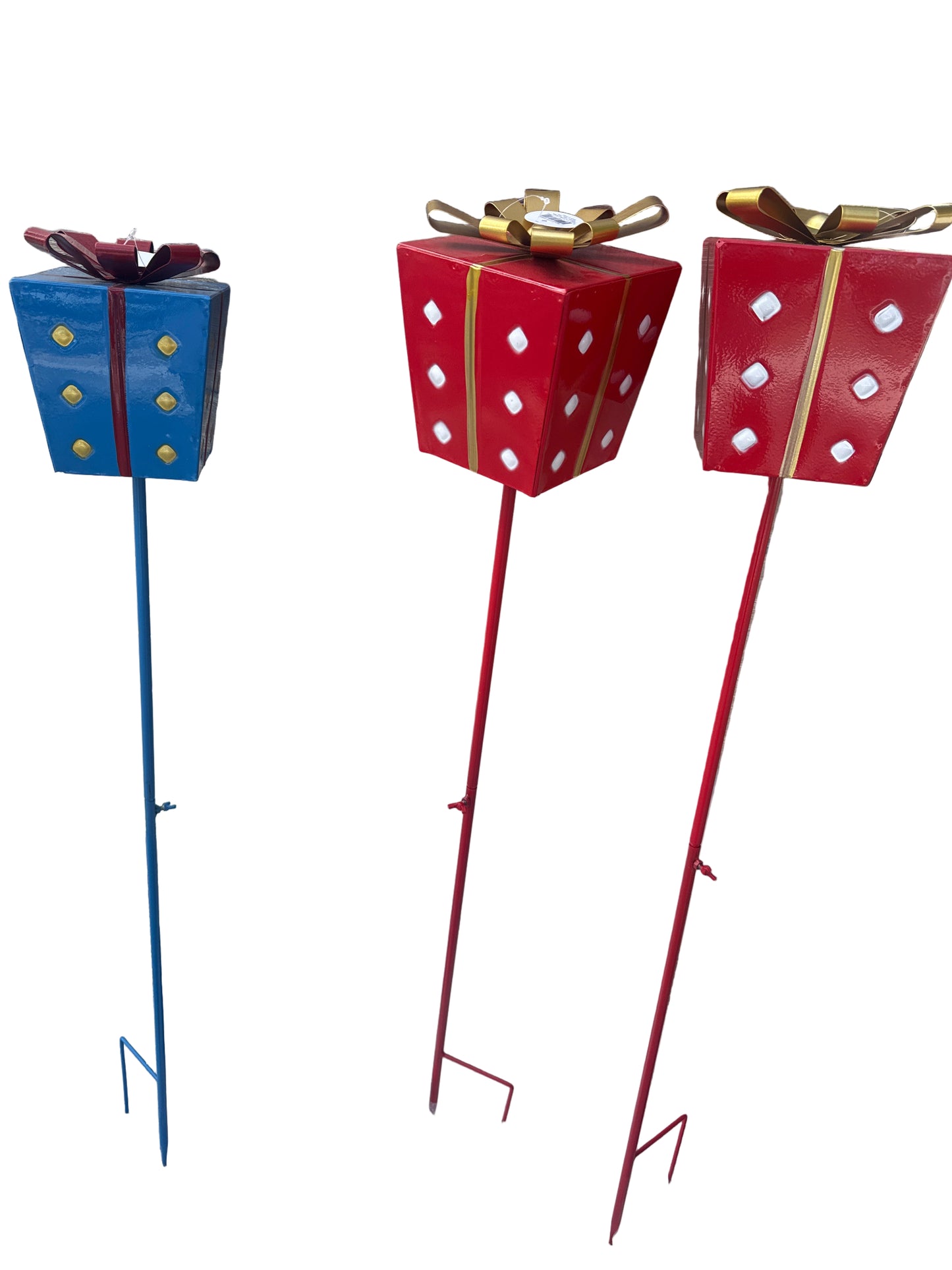Assorted Metal 3D Christmas Present