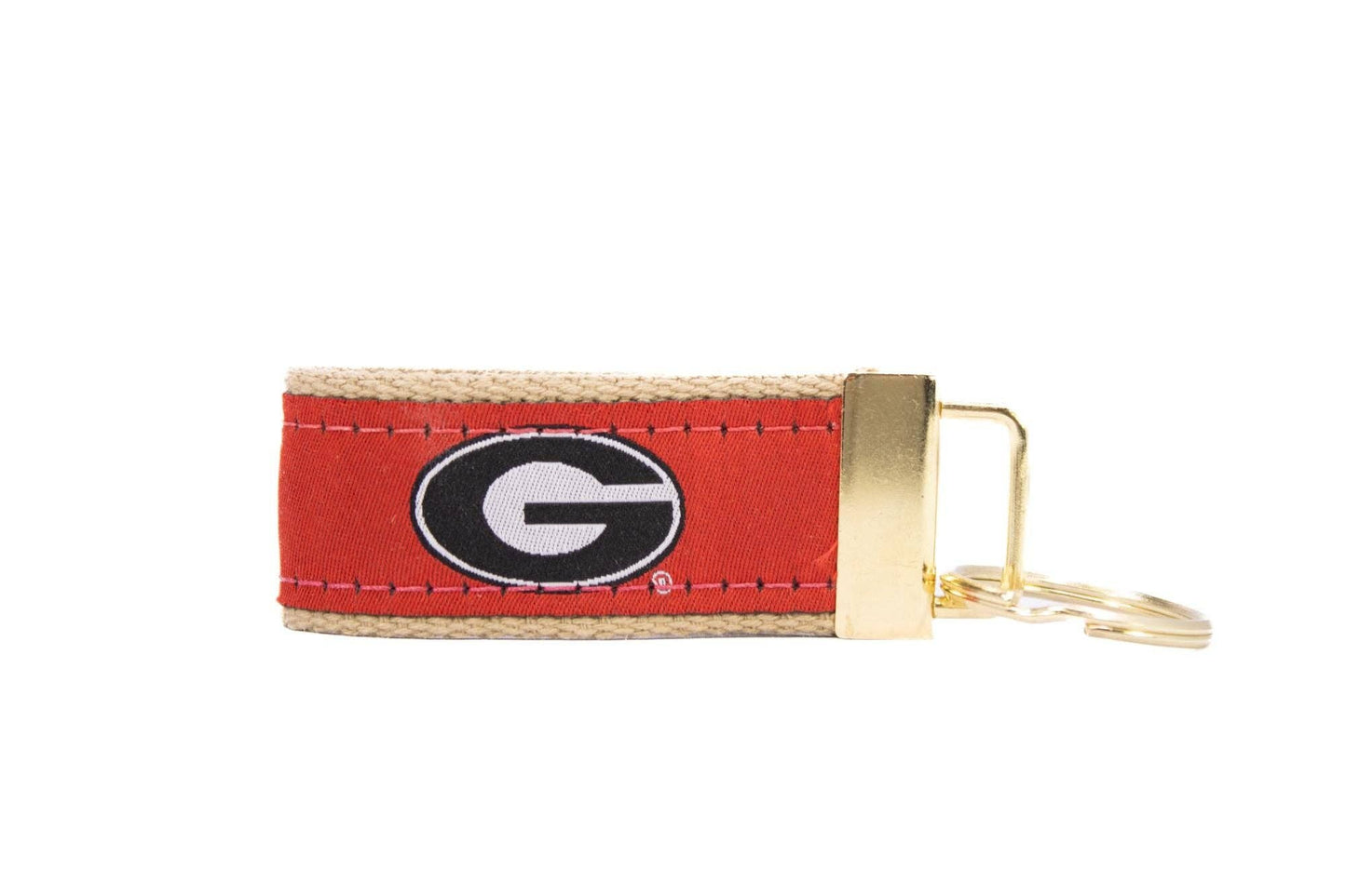 Georgia Bulldogs Collegiate Woven Ribbon Key Chain.