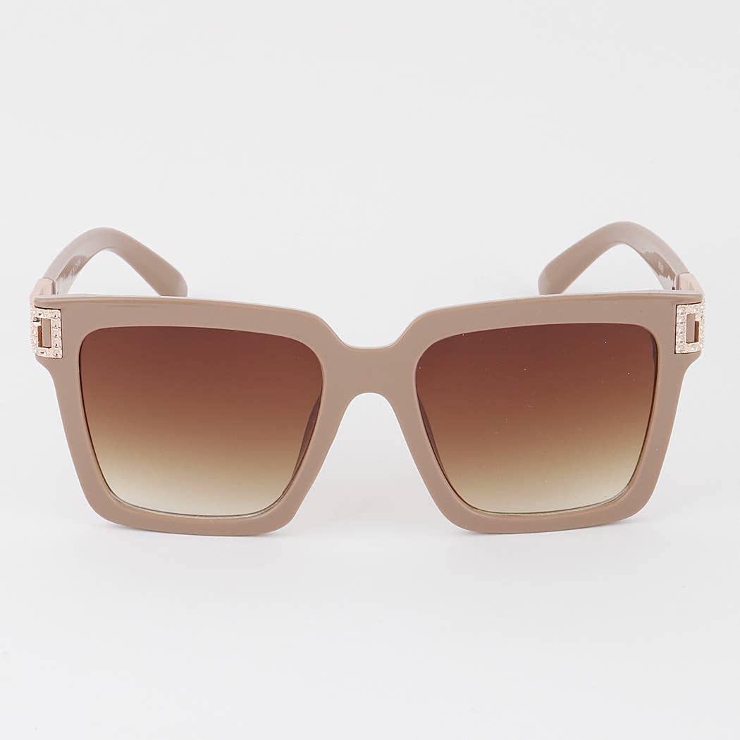 Greek Key Square Sunglasses