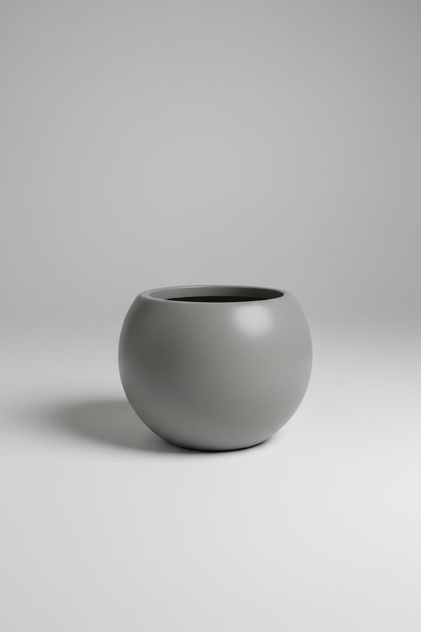 Orb Planter Small 10.25 x 7.5 Smooth Cement