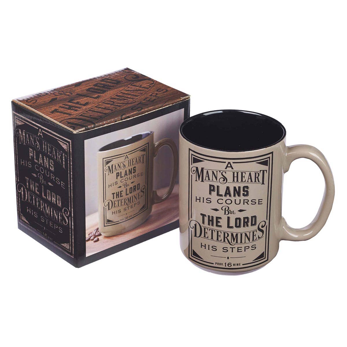A Man’s Heart Ceramic Coffee Mug Prov. 16:9