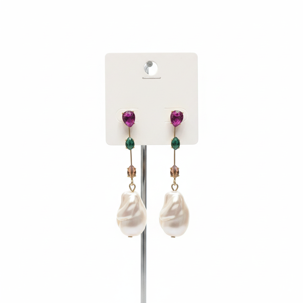 Jewel Garden Pearl Drop Earrings