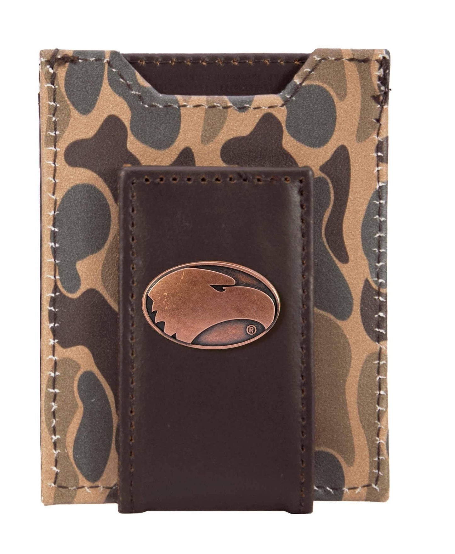 Georgia Southern Eagles Magnetic Old School Camo Wallet.