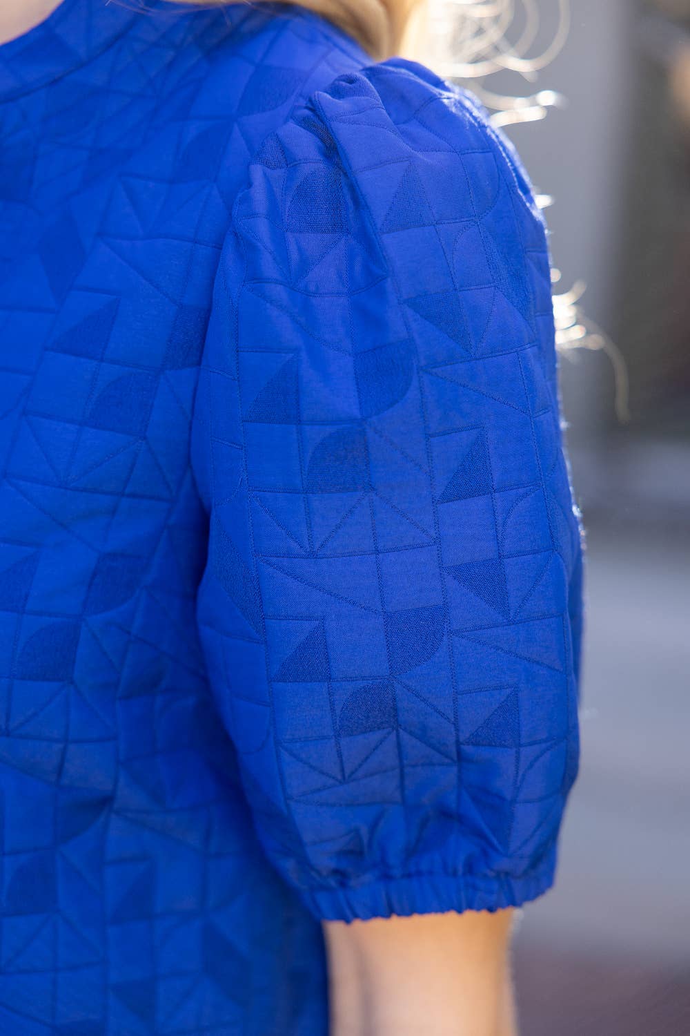 Geometric Quilted design Stitch Detailed Dress