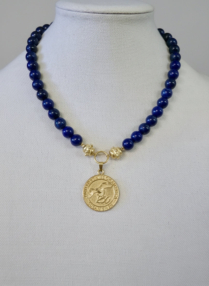 Susan Shaw USA 250 Lapis Stone Necklace