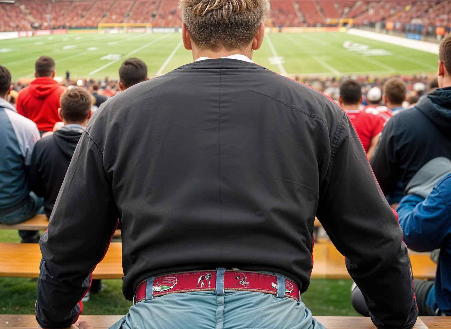 Georgia Bulldogs Stadium Collection Woven Ribbon Belt.
