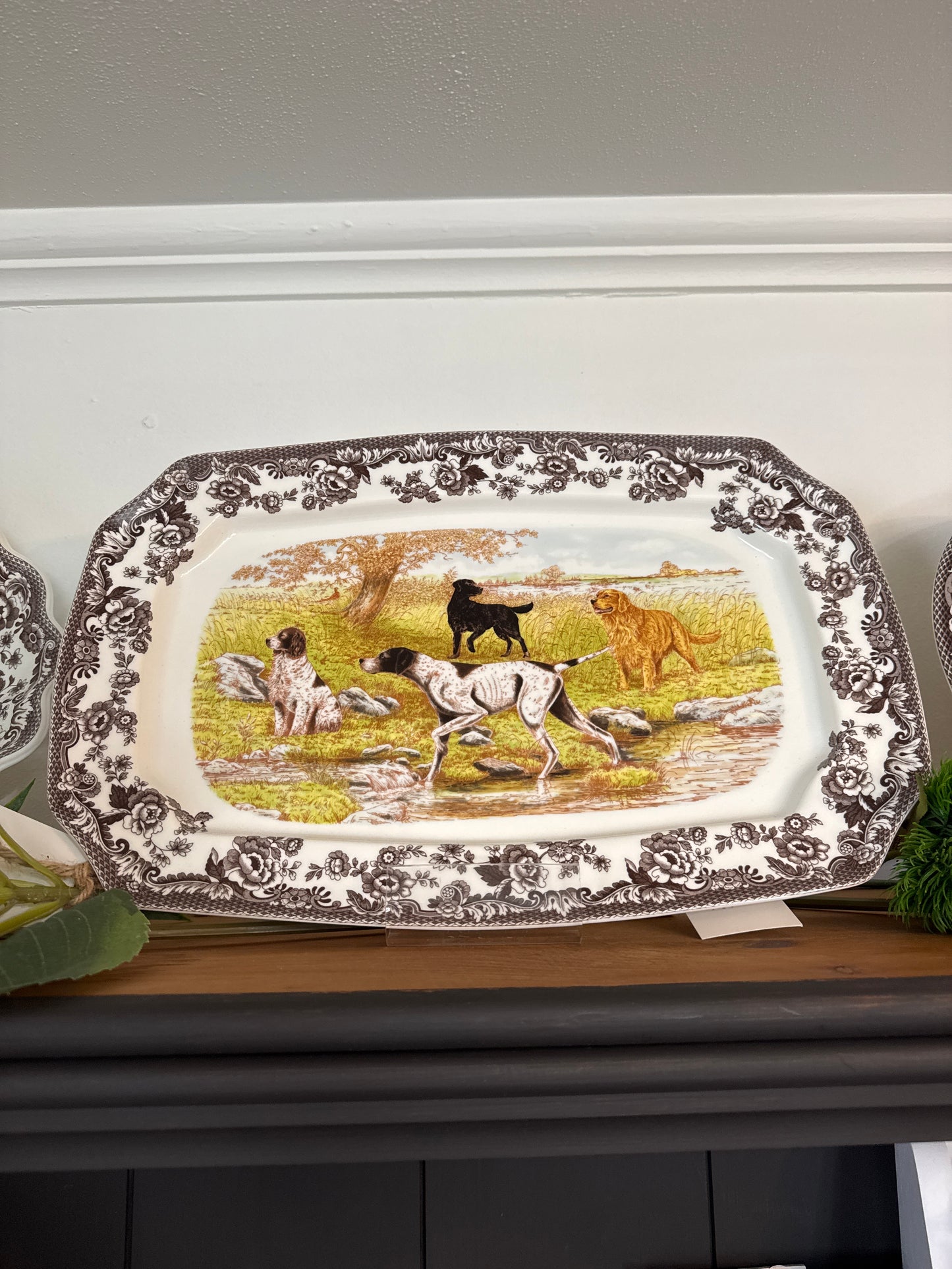 Woodland Dogs Rect Platter