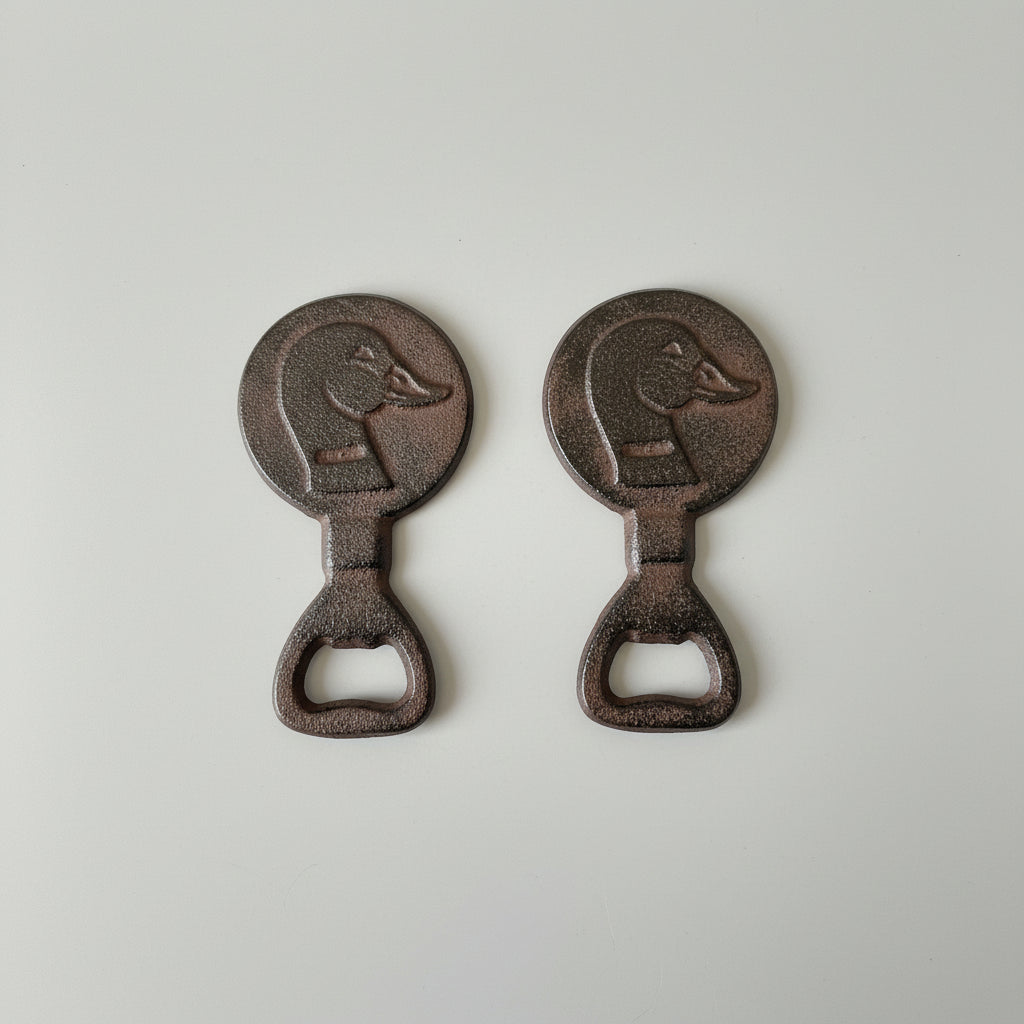 Duck Bottle Opener Antique Brown 2.5x4.5