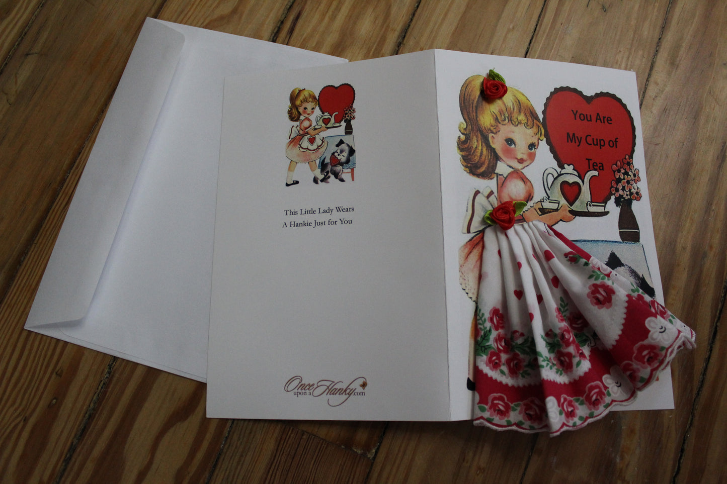 You Are My Cup of Tea Keepsake Hankie Card