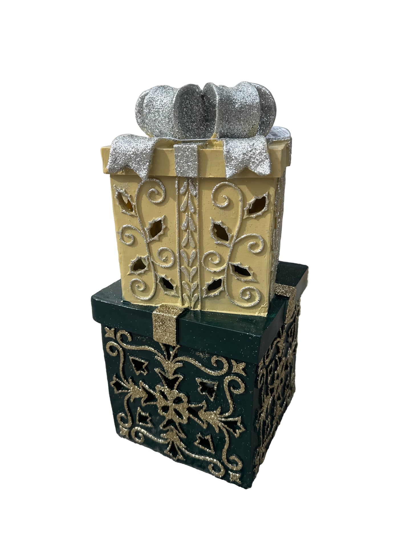 Blue/Gold Poly Christmas Gift Box