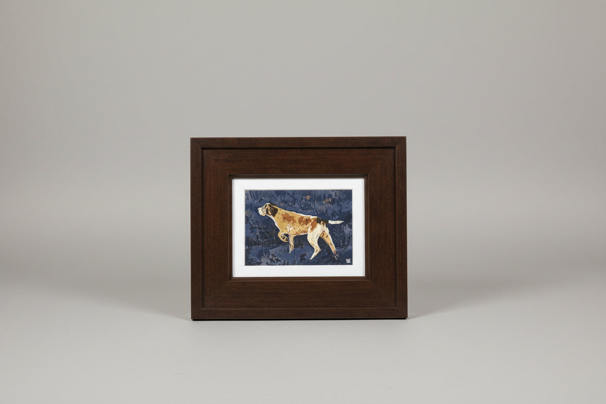 Navy Pointing Strong 5x7 Espresso Framed Art by Austin Williams