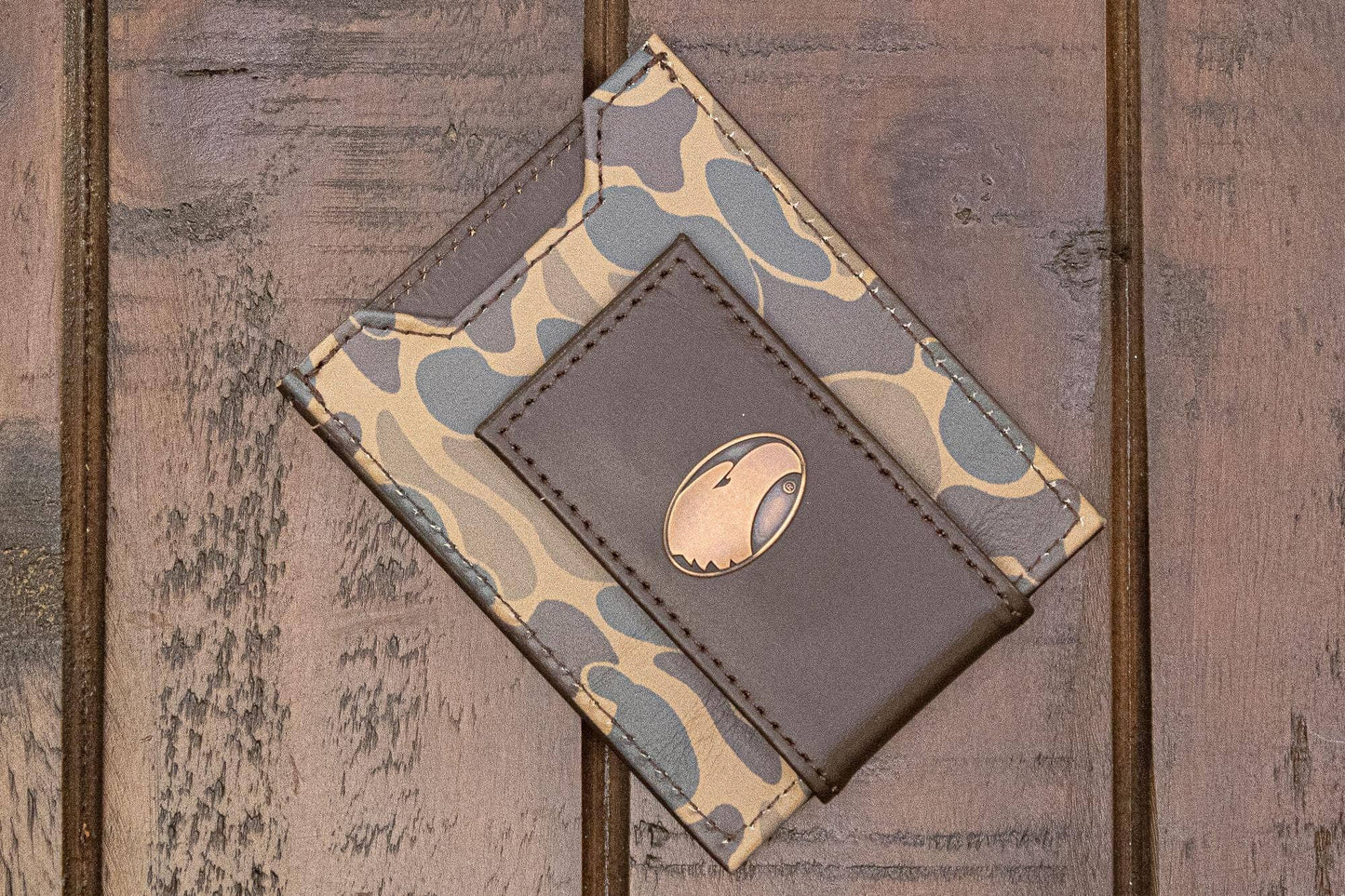 Georgia Southern Eagles Magnetic Old School Camo Wallet.