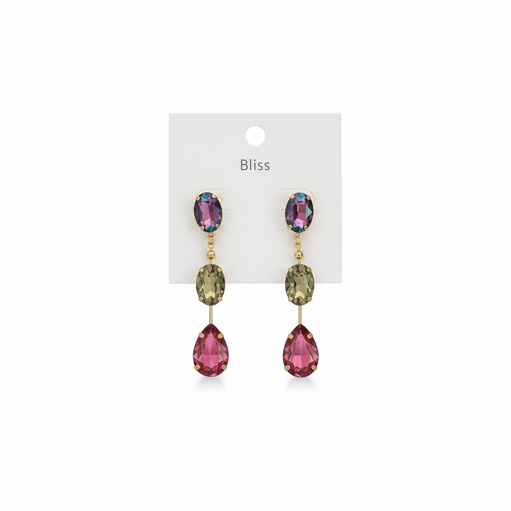 Jewel garden drop earrings