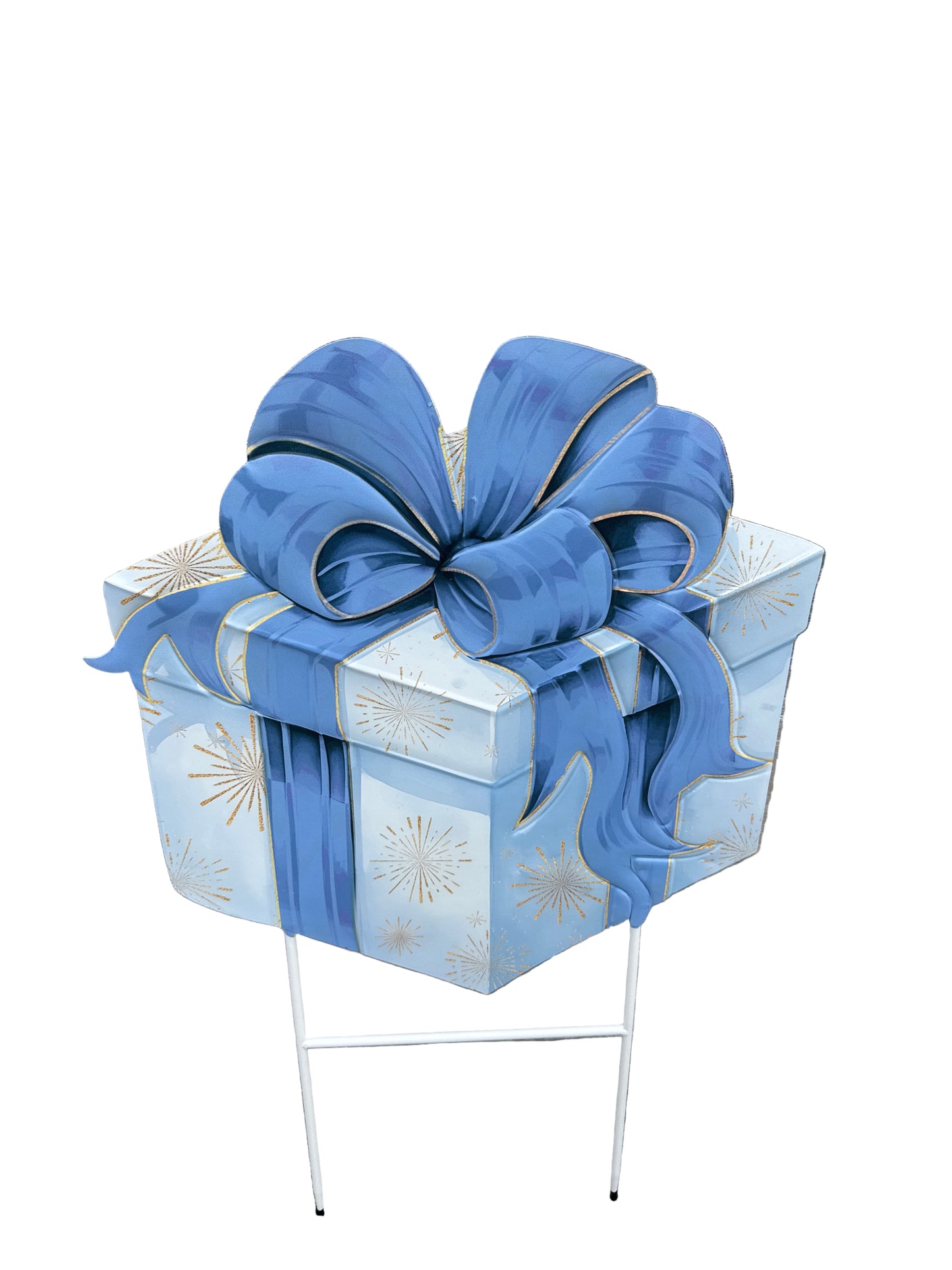 Classic Blue Christmas Present