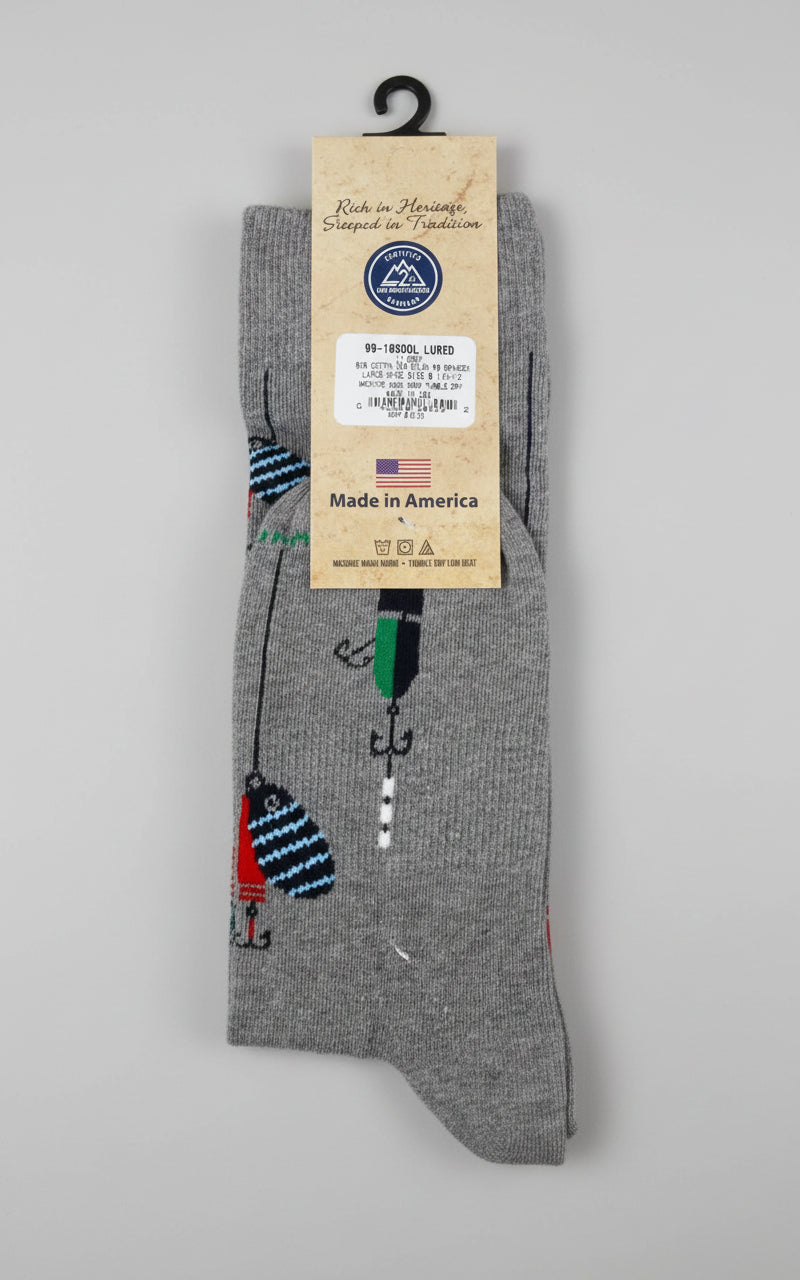 LURED – Light Grey Heather Socks