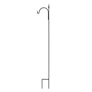 đż American⢠Gardenworks Tall Shepherdâs Hook with Finial 12â W x 90â H ⢠Square ⢠Matte Black ⢠Single Hook